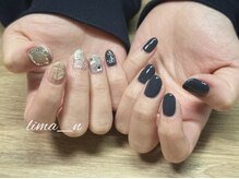 リマネイル(lima nail)/冬キラキラちぐはぐ