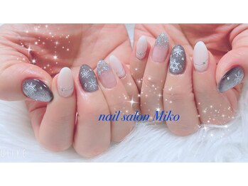 ミコ(Miko)/雪の結晶　マグネットネイル