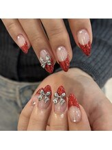 ネイルアトリエビー(nail atelier be’)/ラメフレンチ