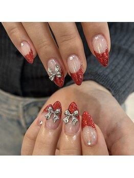 ネイルアトリエビー(nail atelier be’)/ラメフレンチ