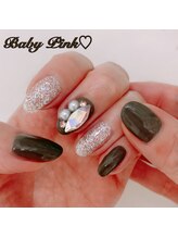 ネイルサロン ベビーピンク(Nail salon BABY PINK)/BLACKネイル★