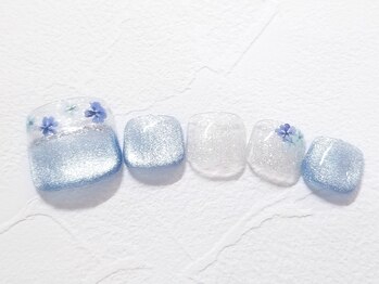 【新作】お花マグネットネイル