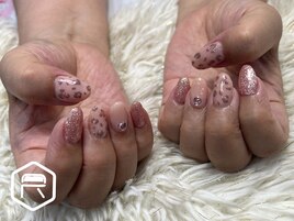 ヒョウ柄ピンク