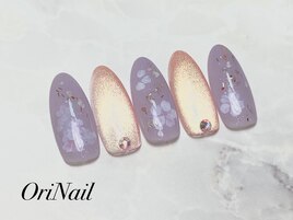 マグネット×桜ネイル