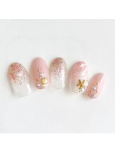 アルセア 上野御徒町店(Alcea)/夏　シェル　人魚 ネイル 海