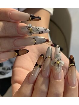 ソウネイル(So Nail)の写真/【すらりと伸びた美しい指先に♪】カラー・パーツ豊富にご用意！持ち込み写真の再現性◎23時迄営業◎