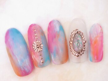 カラフルニュアンスネイル