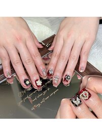 レッドブラックラグジュアリー