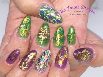 アン ジョーヌドラゴ/【ロングネイル】ホイルネイル