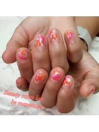 ネオンカラーで夏ネイル♪