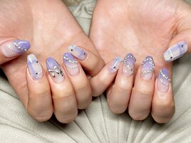 おしゃれチェックネイル