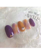 ネイルサロン クイル(QUILL)/１０月★紫★３