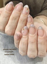 プライベート ネイルサロン マーマ(murmur)/ラメラインフレンチ