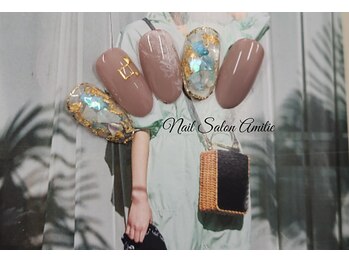 ネイルサロン アミティエ(Nail Salon Amitie)/▽シェルキラキラ×nuancenail*.