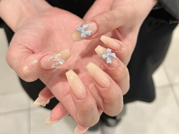 プラス ファースト(Plus 1st)/リボンネイル♪