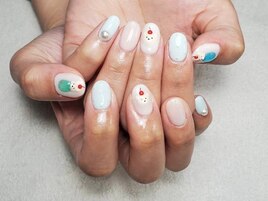 クリームソーダネイル