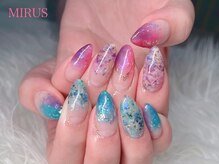 ミルス 上大岡駅前店(MIRUS)/鮮やかな押し花ネイル☆