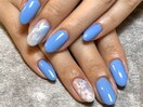 ブルーニュアンスネイル