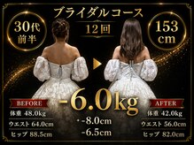 ひびきレディース整体 日吉の雰囲気(ブライダル痩身ダイエット/美容整体/-6.0kg/153cm/30代前半)