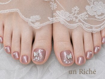 アンリッシュ 池袋東口店(un Riche)の写真/【池袋/フットネイル】夏の主役！視線を集めるアートコースやうる艶マグネット♪