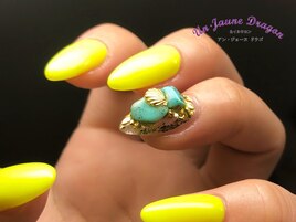 【自爪ネイル】イエローネイル