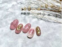 ヴィガー アンド ルックス 白金 目黒(Vigor&Looks)/ビンク　立体的ネイル