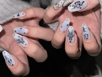 サロンド エルム(salon de elm)/チーク×水色 byなお