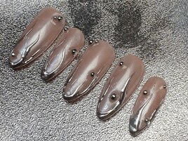 メタリック×3Dアートネイル