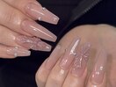 >>ヌーディーロングネイル .* 。