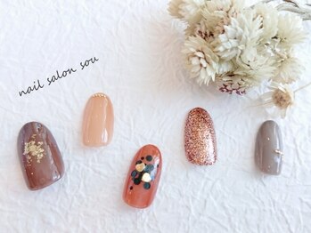 ネイルサロン ソウ 心斎橋店(Nail Salon Sou)/ブラウンnail★
