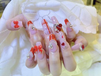ネイルサロン ジェイ(Nail Salon J)/ハート/リボン/チェックネイル