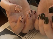 ウーネイル 代々木上原(woo nail)/ちぐはぐ秋ネイル