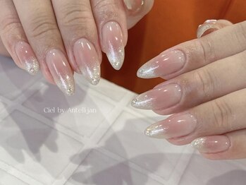 シエル バイ アンテリジャン(Ciel By Antellijan)/キラキラうるみマグチークネイル