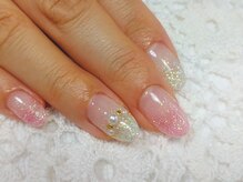 エムネイル(M Nail)/涼やかラメグラデーション