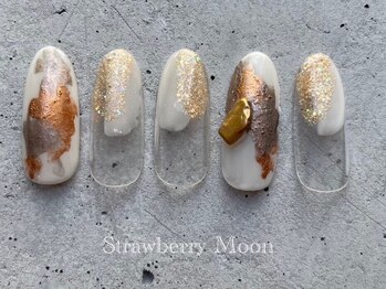 サロンストロベリームーン(Salon Strawberry Moon)/水彩ネイル ¥7980