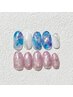 【Hand】爪にやさしいパラジェル・華やかセシリアデザイン¥15,400→¥13,200