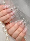 クリアネイル クロム チーク 夏