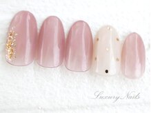 ラグジュアリーネイルズ カワグチ(Luxury Nails Kawaguchi)/平日限定☆モテ可愛デザイン