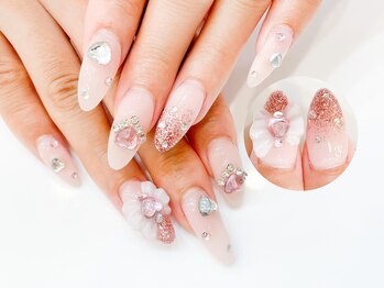 ネイルコレクション ピンク(Nail Collection Pink)/ジェル放題☆姫ネイル・3Dリボン
