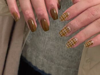 ヴィコ 名古屋栄(vico)/チェックネイル/@vico_ktgw