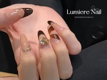 ルミエール ネイル モンナカ(Lumiere Nail Monnaka)/オンブレフレンチ/冬ネイル