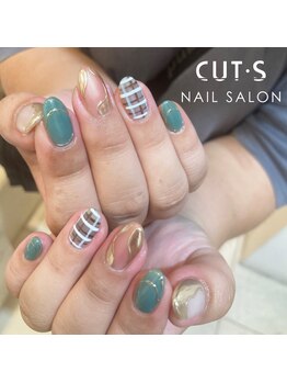 カッツ エステティックサロン 元町(CUT S)/チェック柄ネイル
