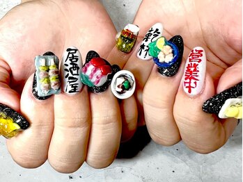 ネイルアンドアイラッシュスタジオ シュシュ(chouchou)/居酒屋オープン焼き鳥奴だし巻き