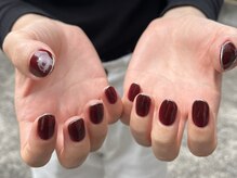 サクノネイル(SAKUNONAIL)/ボルドーゴールドフレンチ