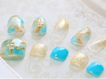 ホワイトカラー(White Color)/手足お揃いデザイン♪