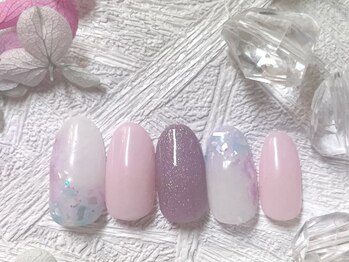 ネイルサロン ロゼプリュム/紫陽花ネイル