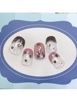 バレンタインネイル