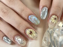 ベーシック ネイルウィザードアカデミー 本厚木店(Basic×NailWizardAcademy)/ひまわりネイル