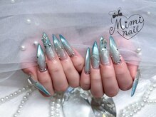 ミミネイル(Mimi nail)/水色マグネットチーク