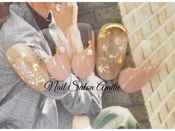ネイルサロン アミティエ(Nail Salon Amitie)/白べっ甲ニュアンスネイル